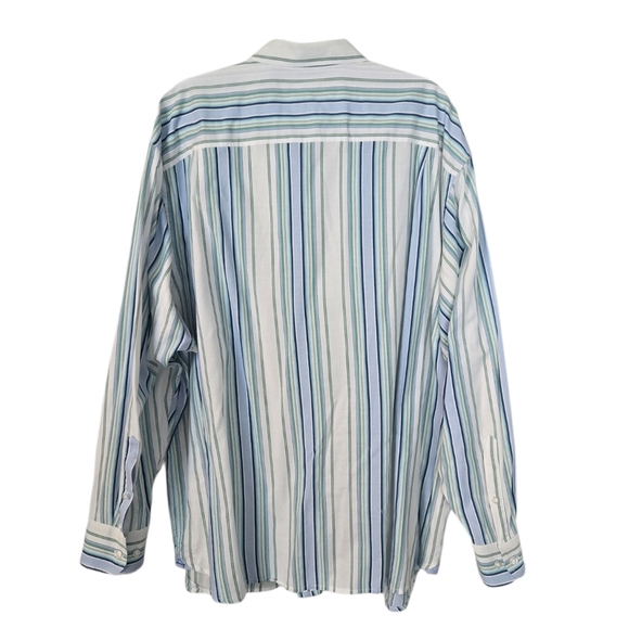 Tommy Bahama Mens Multicolor Pima Cotton Striped Button Down Shirt - Picture 2 of 11